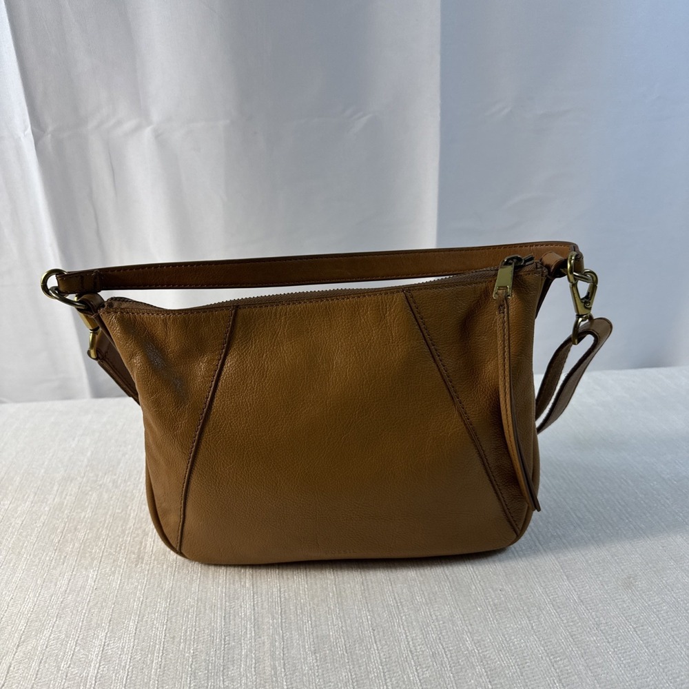 Fossil Cognac Leather Crossbody Handbag
